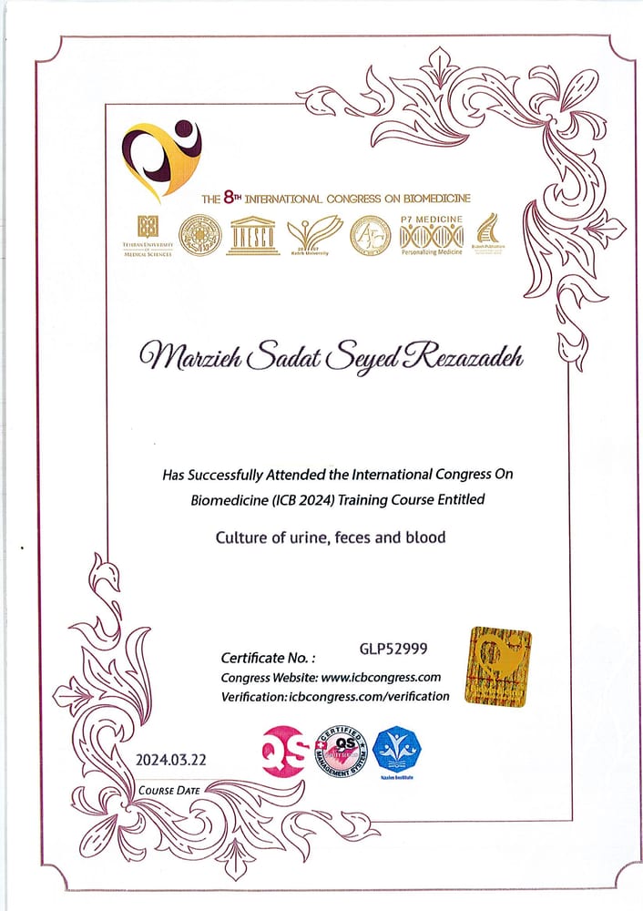 Document preview for Culture of Urine, Feces & Blood
